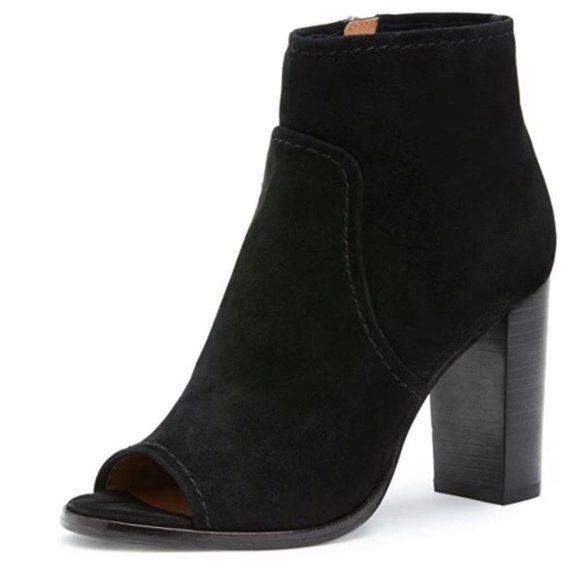 Frye Gabby Peep Bootie, Blk, sz 7.5